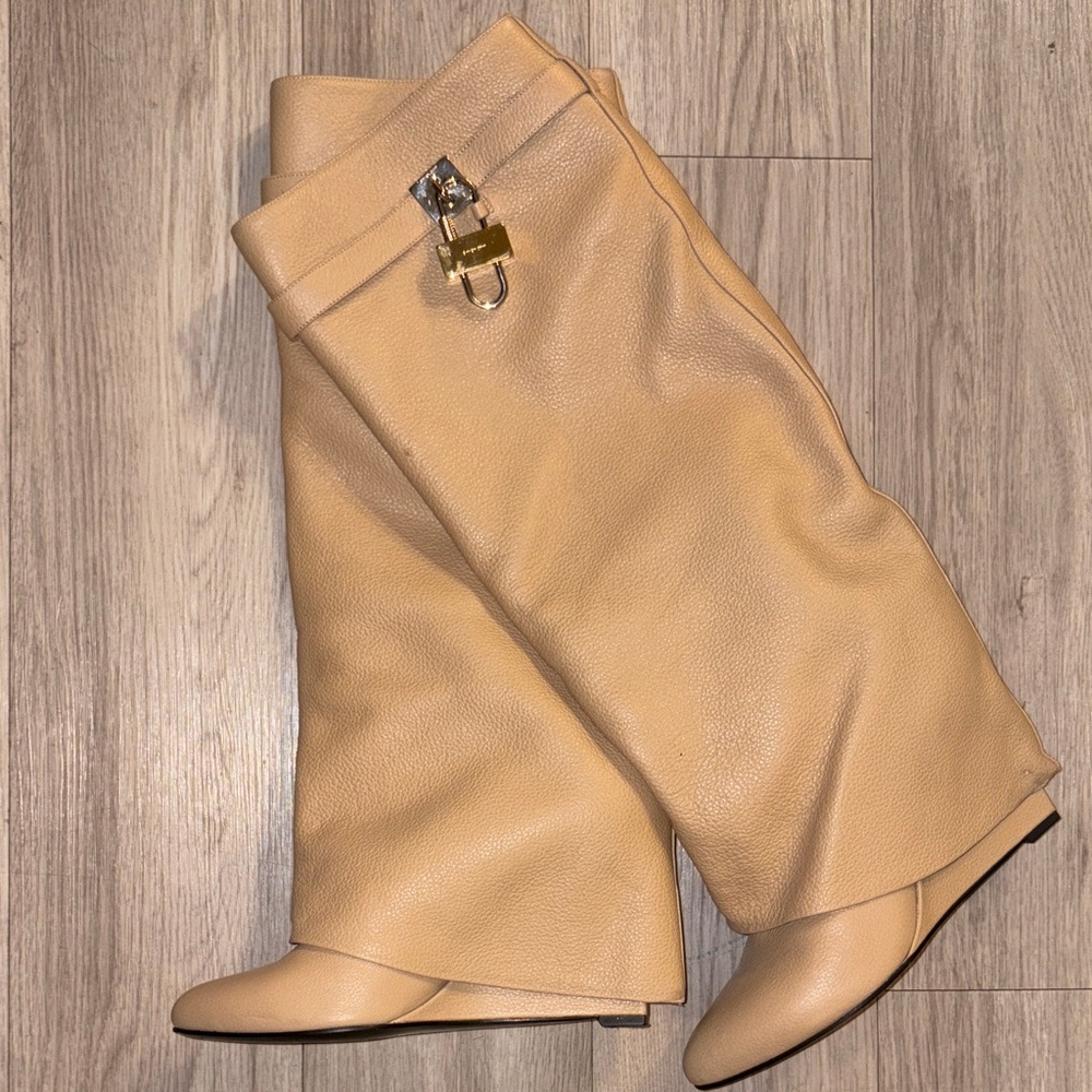 Givenchy Tan Leather Heeled Boots